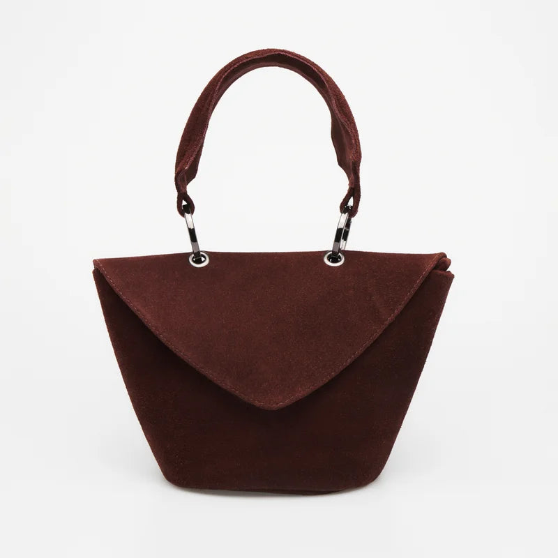 Leather Envelope Bag - Brown