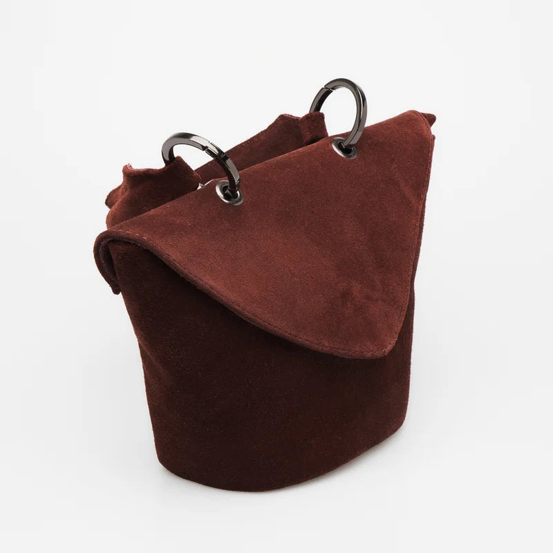 Leather Envelope Bag - Brown
