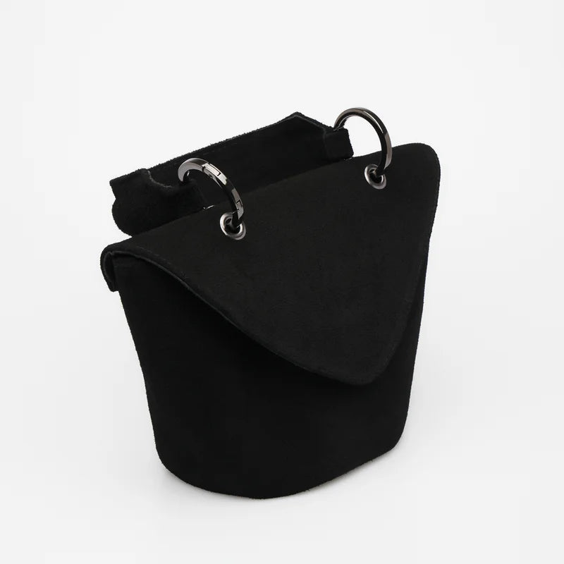 Leather Envelope Bag - Black