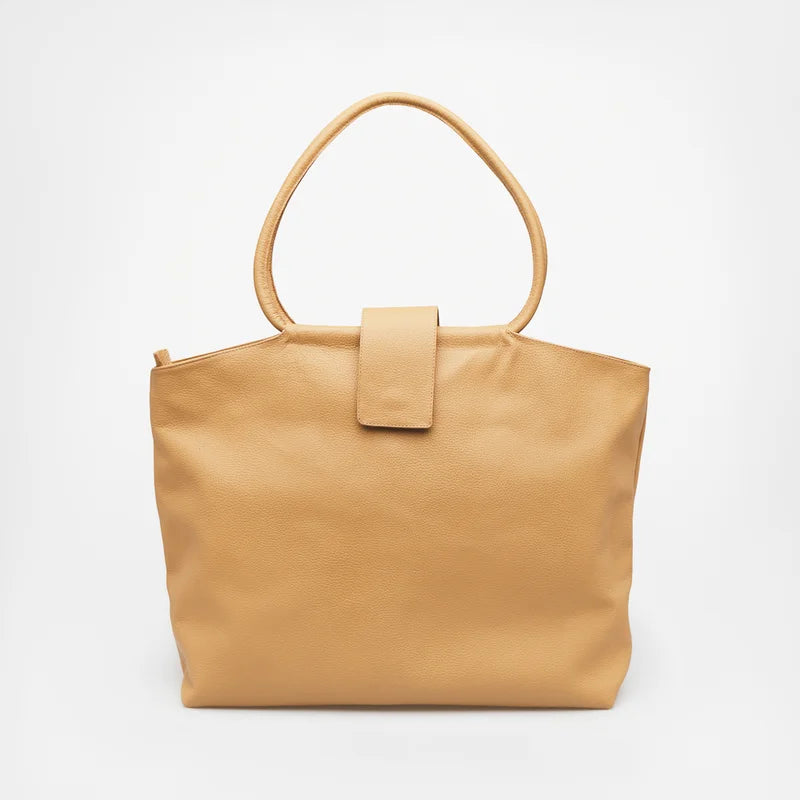 Kaia Leather Bag - Beige