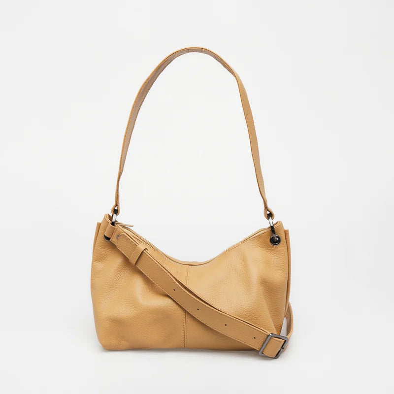 Maya Leather Bag -  Beige