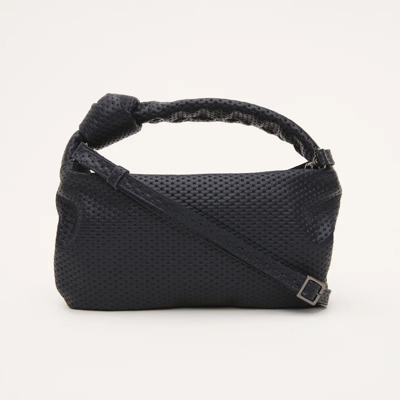 Lezard Leather Baguette Bag - Blue