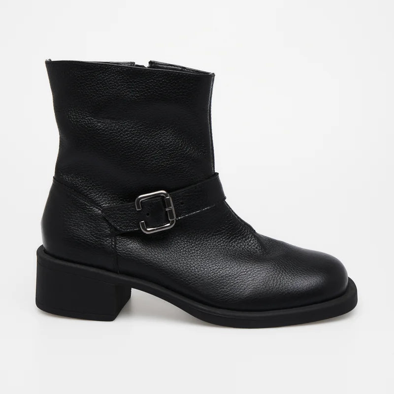 Eldra Leather Boot - Black