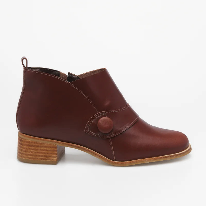 Martina Leather Boot - Burgundy