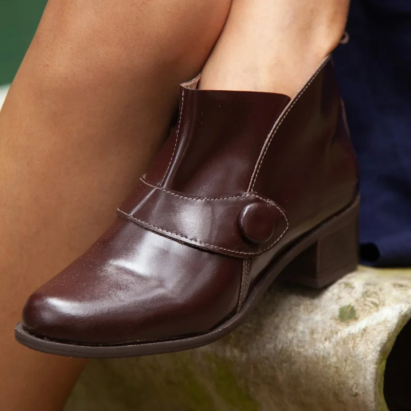 Martina Leather Boot - Coffee