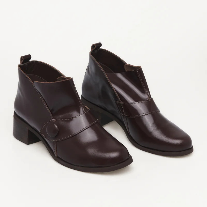 Martina Leather Boot - Coffee