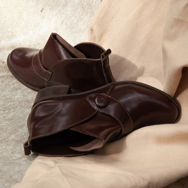 Martina Leather Boot - Coffee