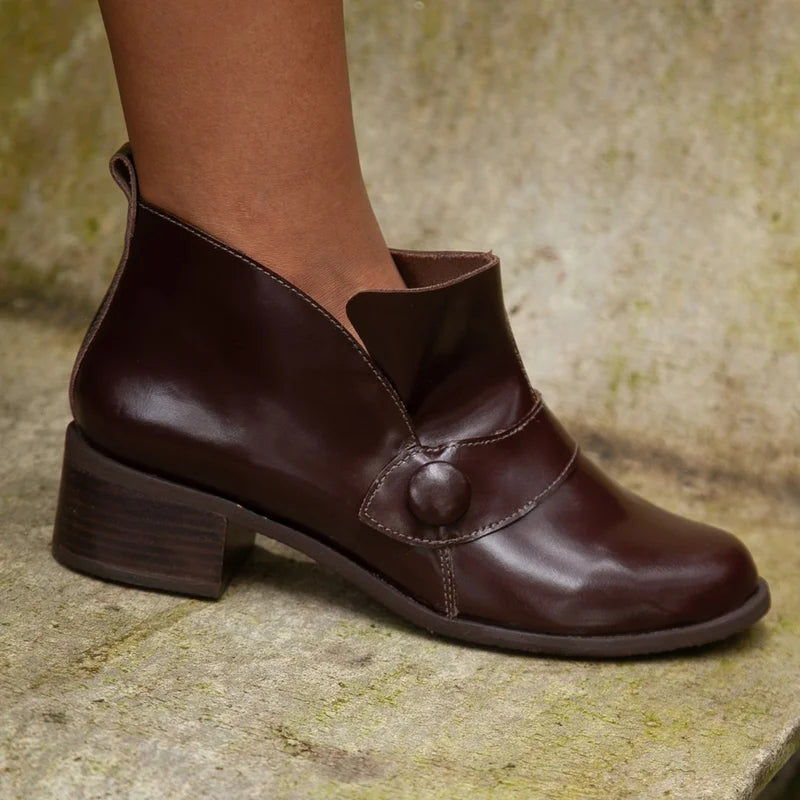 Martina Leather Boot - Coffee
