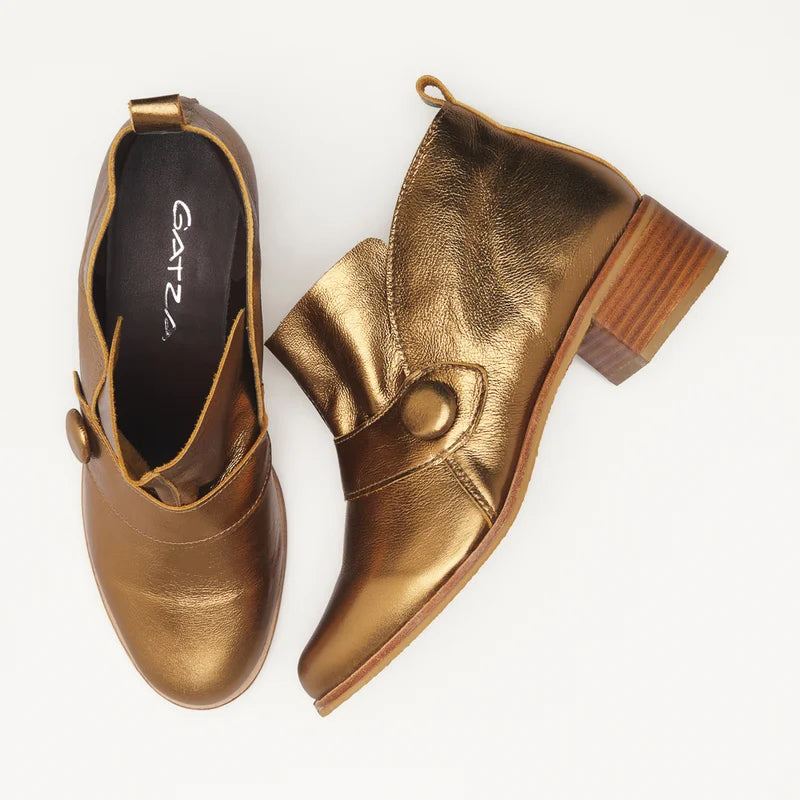 Martina Leather Boot - Old Gold