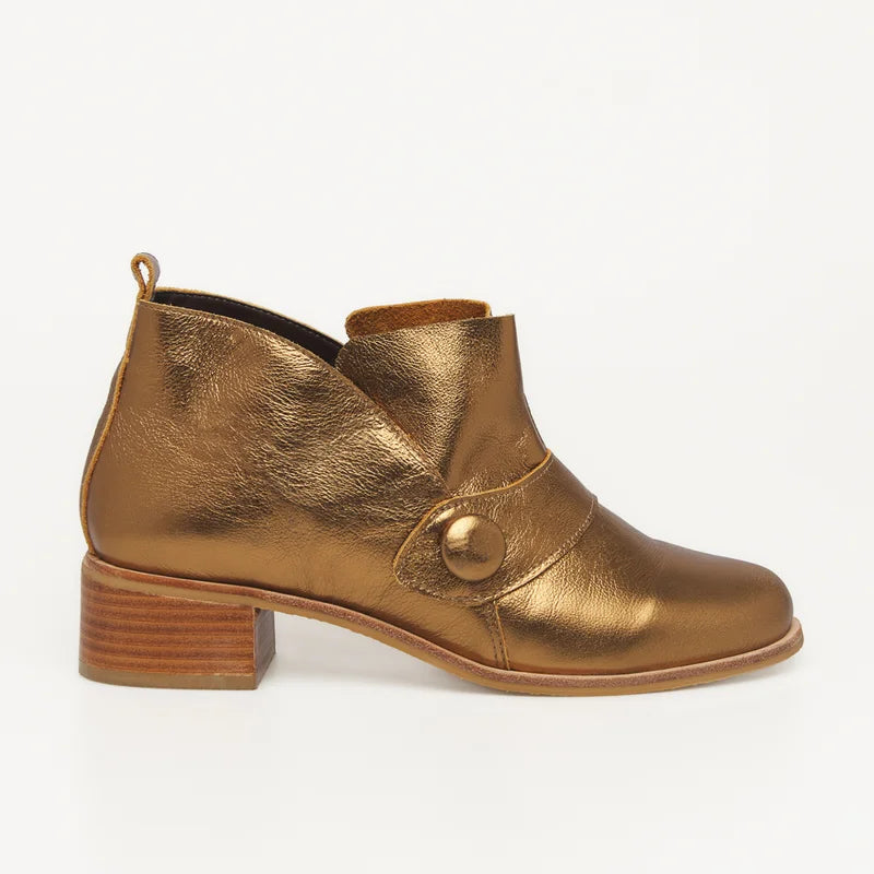 Martina Leather Boot - Old Gold