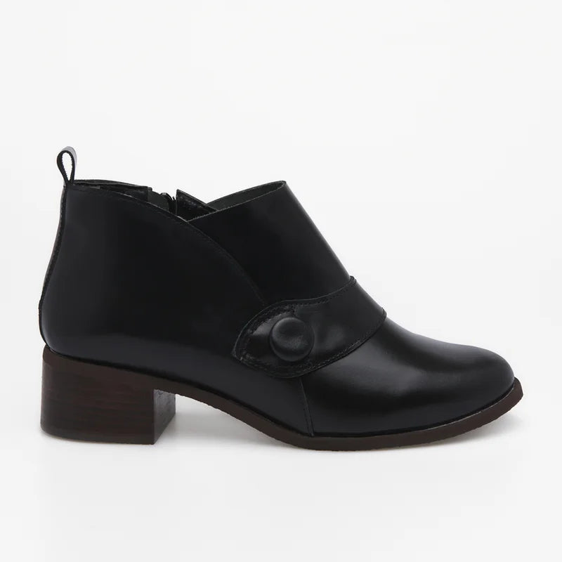 Martina Leather Boot - Black