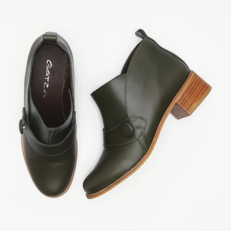 Martina Leather Boot - Green