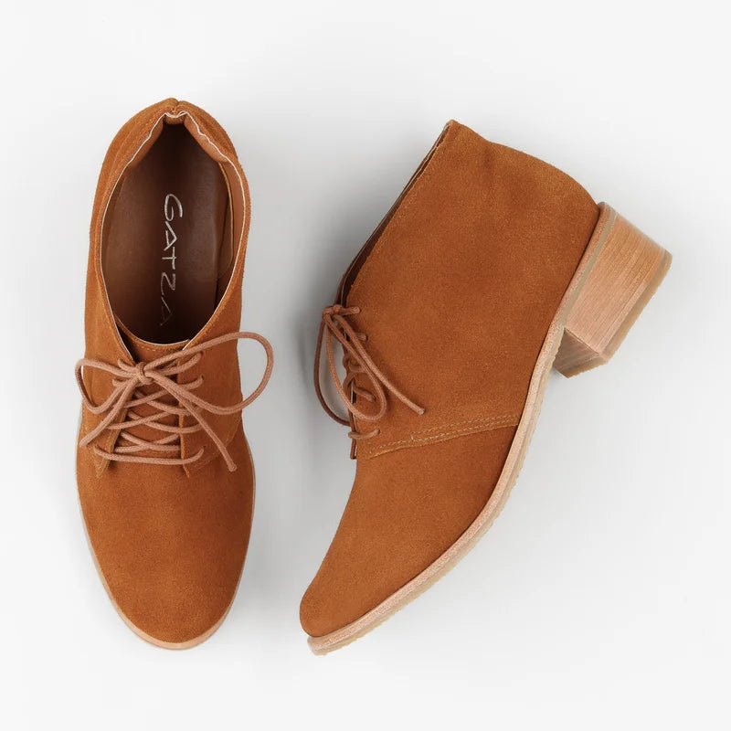 Natalie Leather Boot - Caramel