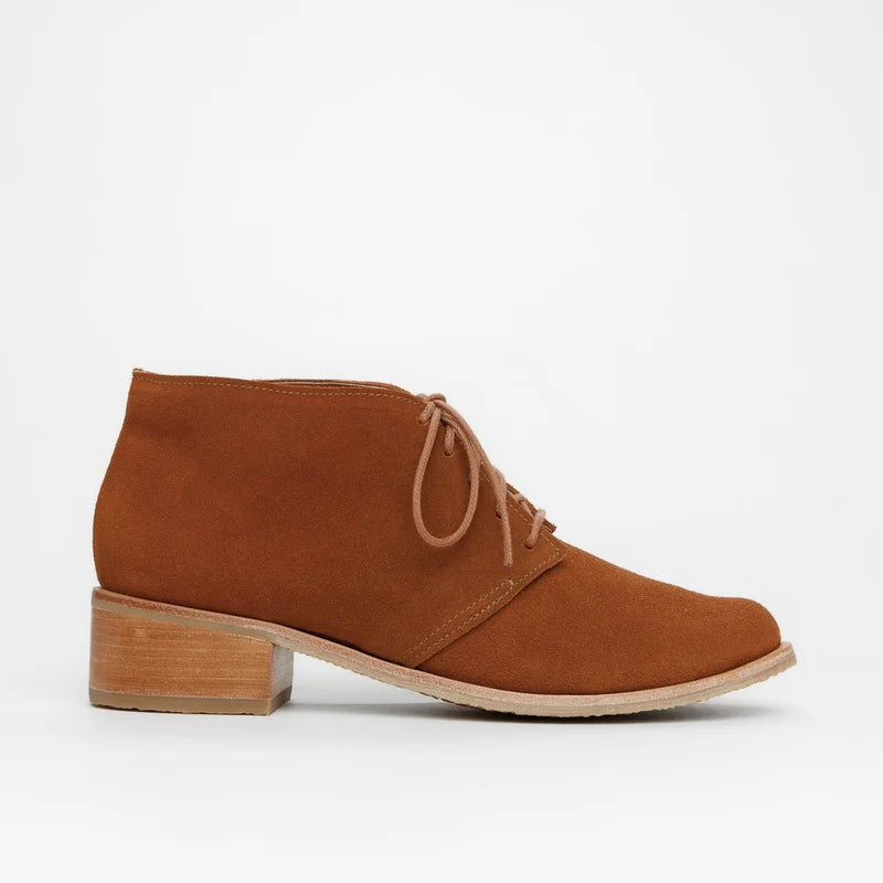 Natalie Leather Boot - Caramel