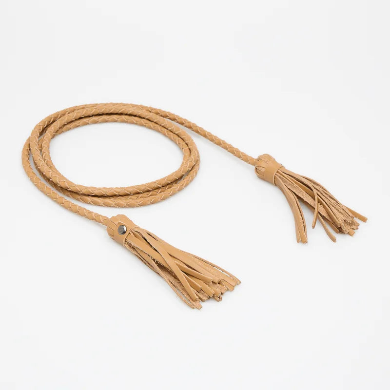 Leather Barbicacho Belt Beige