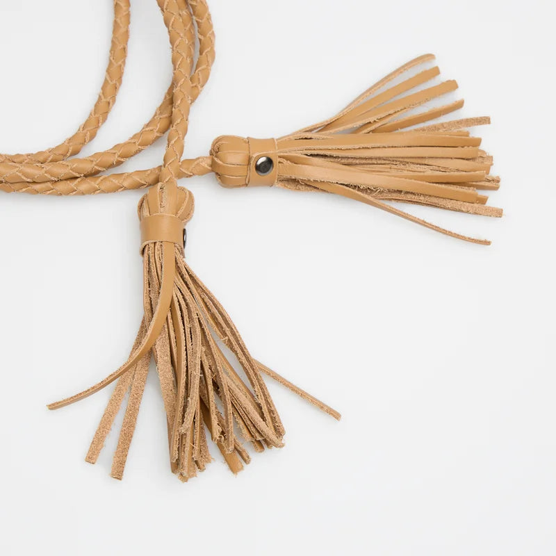 Leather Barbicacho Belt Beige