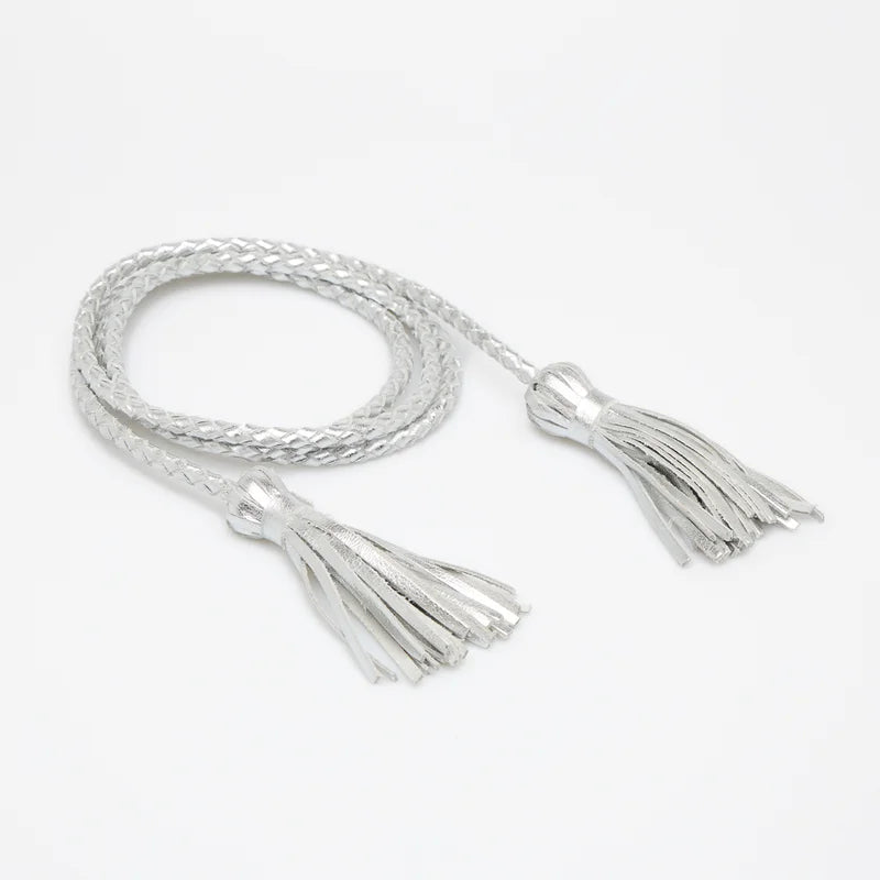 Silver Leather Barbicacho Belt