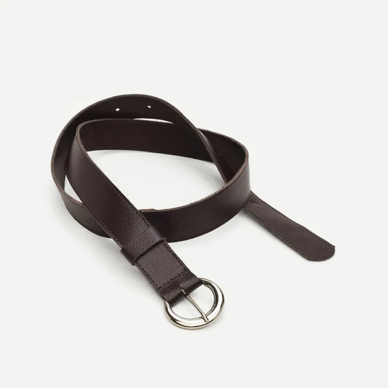 Half Moon Buckle Belt - Coffee