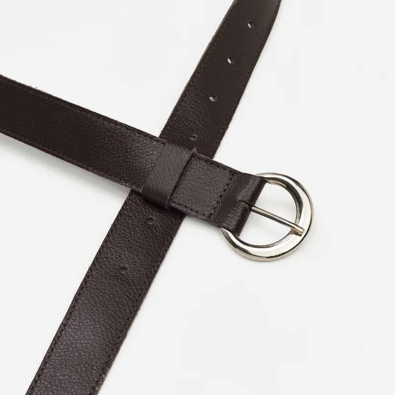 Half Moon Buckle Belt - Coffee