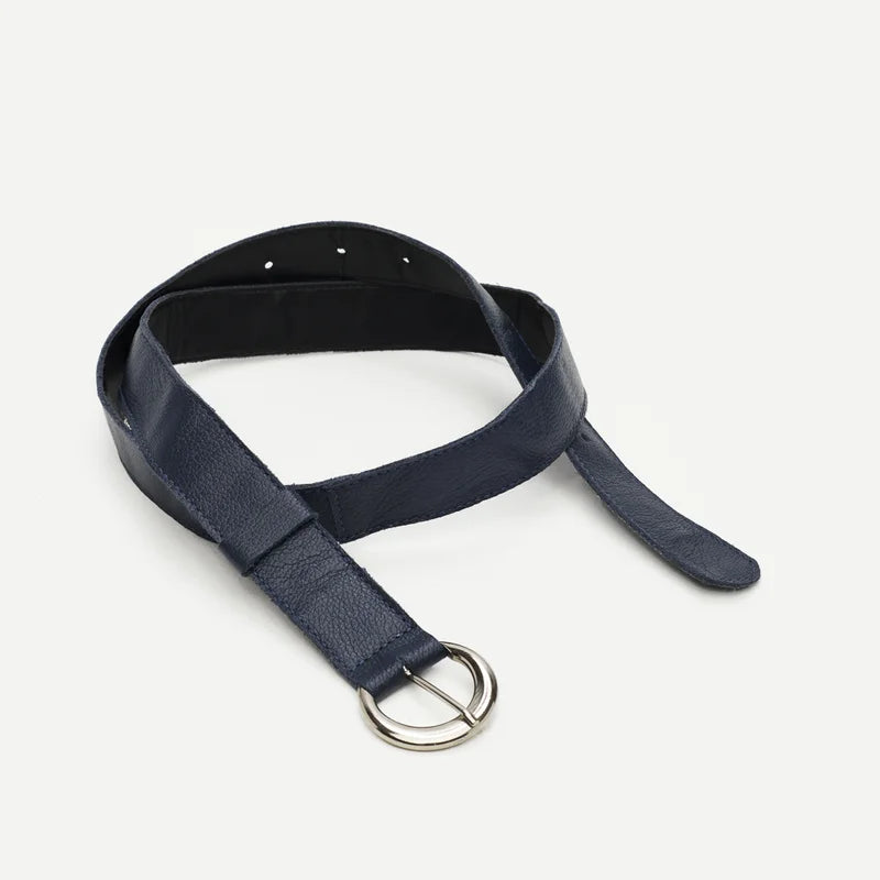 Half Moon Buckle Belt - Blue