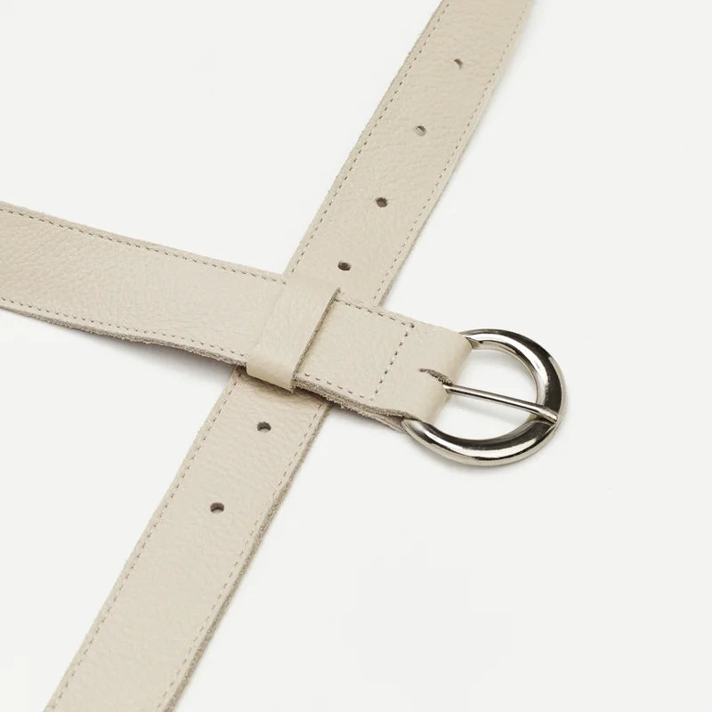 Half Moon Buckle Belt - Off-White