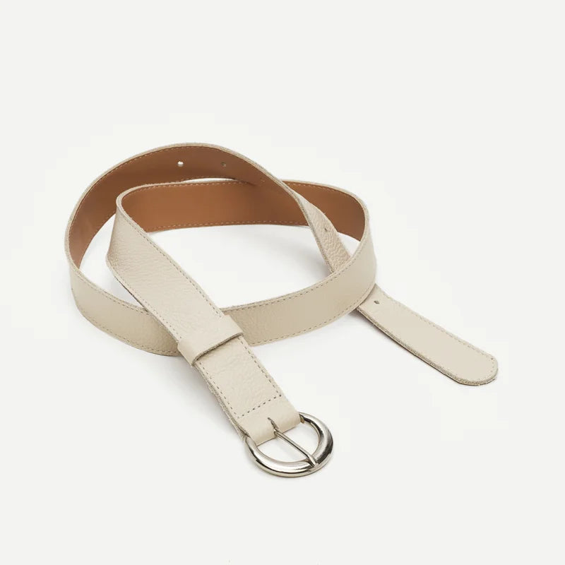 Half Moon Buckle Belt - Off-White