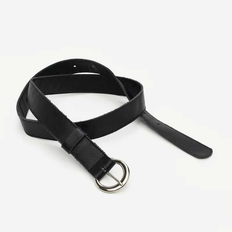 Half Moon Buckle Belt - Black