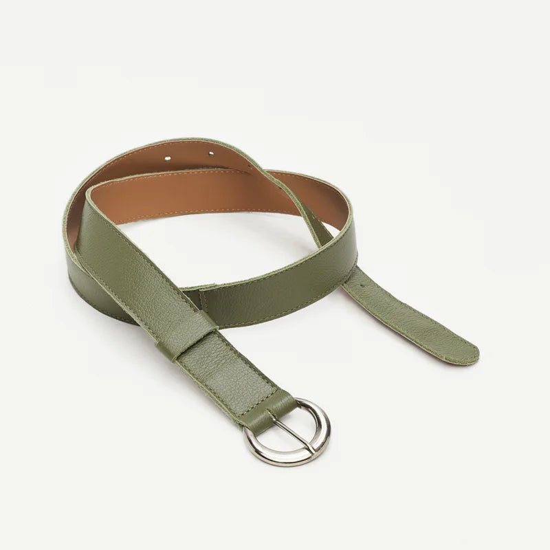 Half Moon Buckle Belt - Green