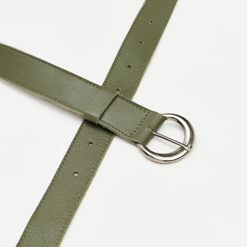 Half Moon Buckle Belt - Green