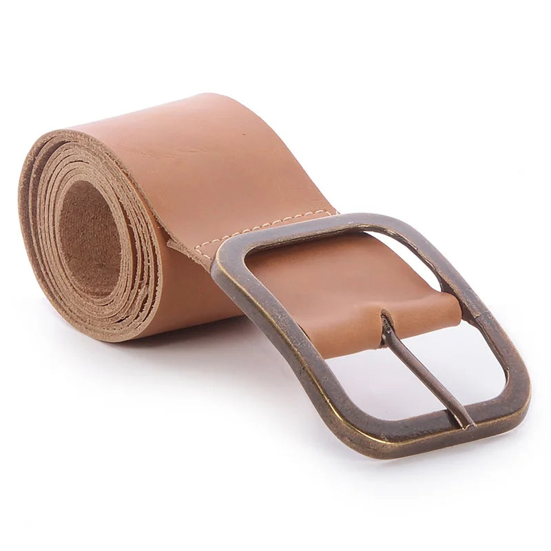 Rectangular Buckle Belt - Honey
