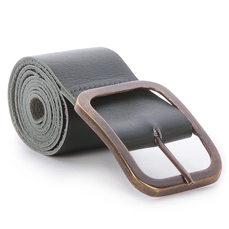 Rectangular Buckle Belt - Green