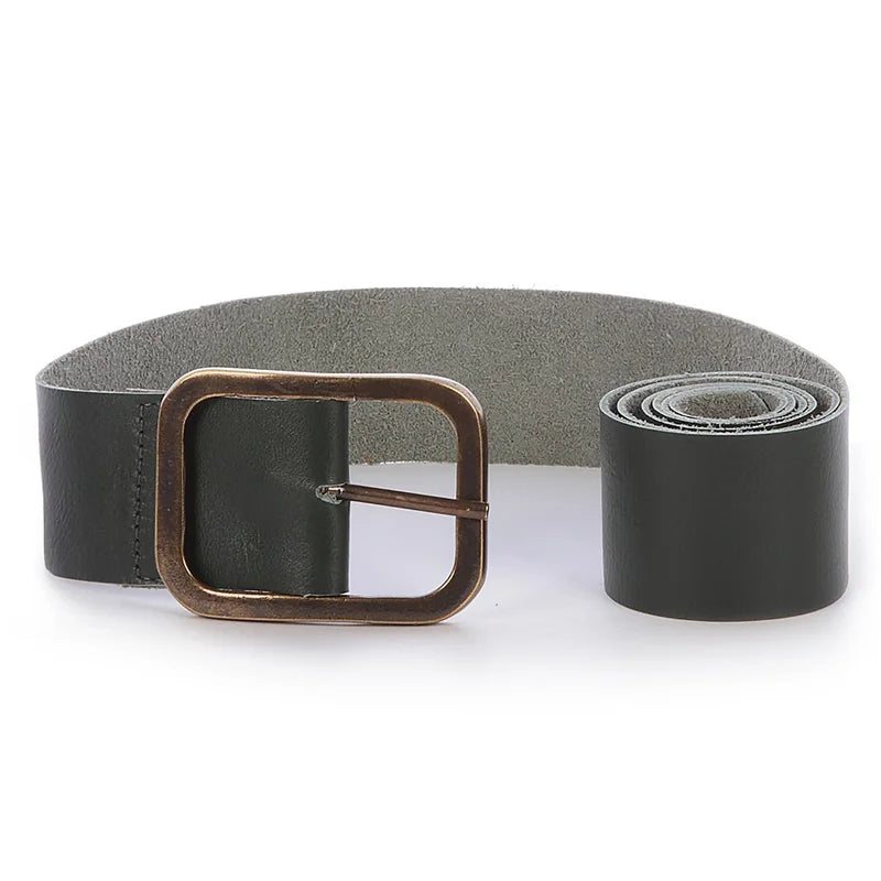 Rectangular Buckle Belt - Green