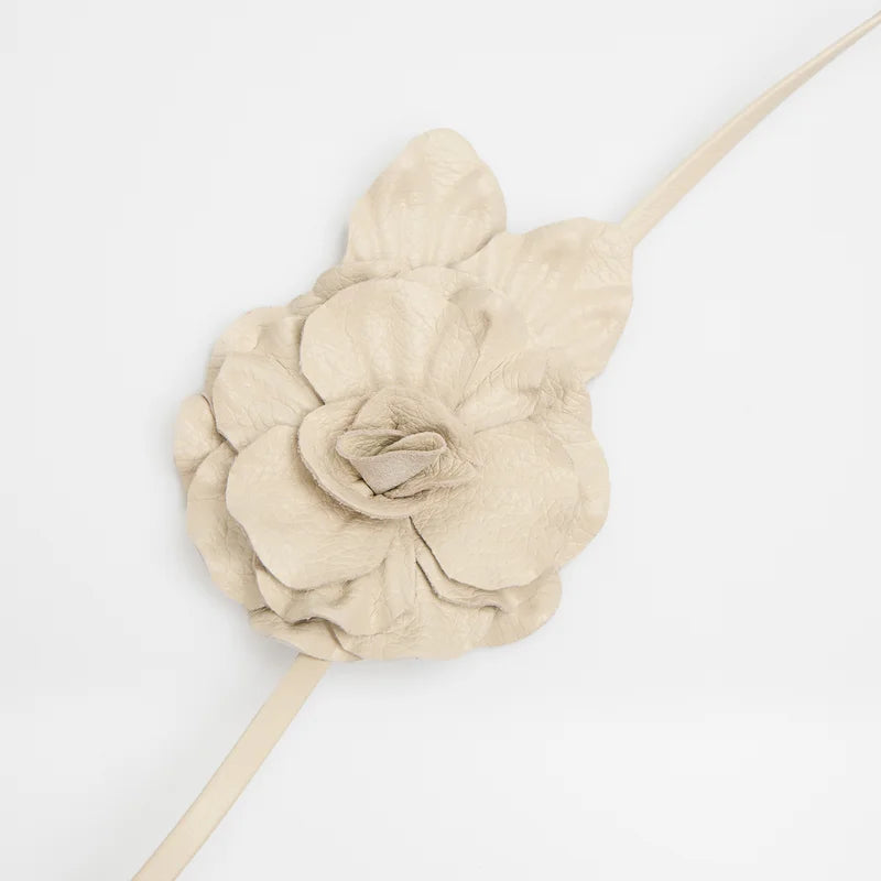 Removable Flower Off White Belt