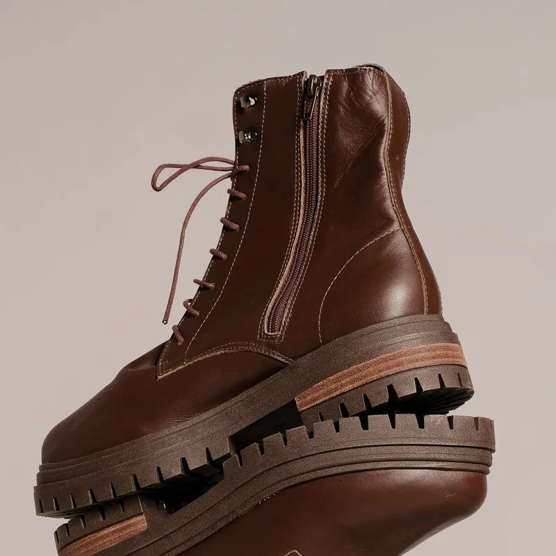 Catarina Combat Boot - Coffee