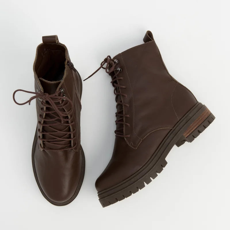 Catarina Combat Boot - Coffee