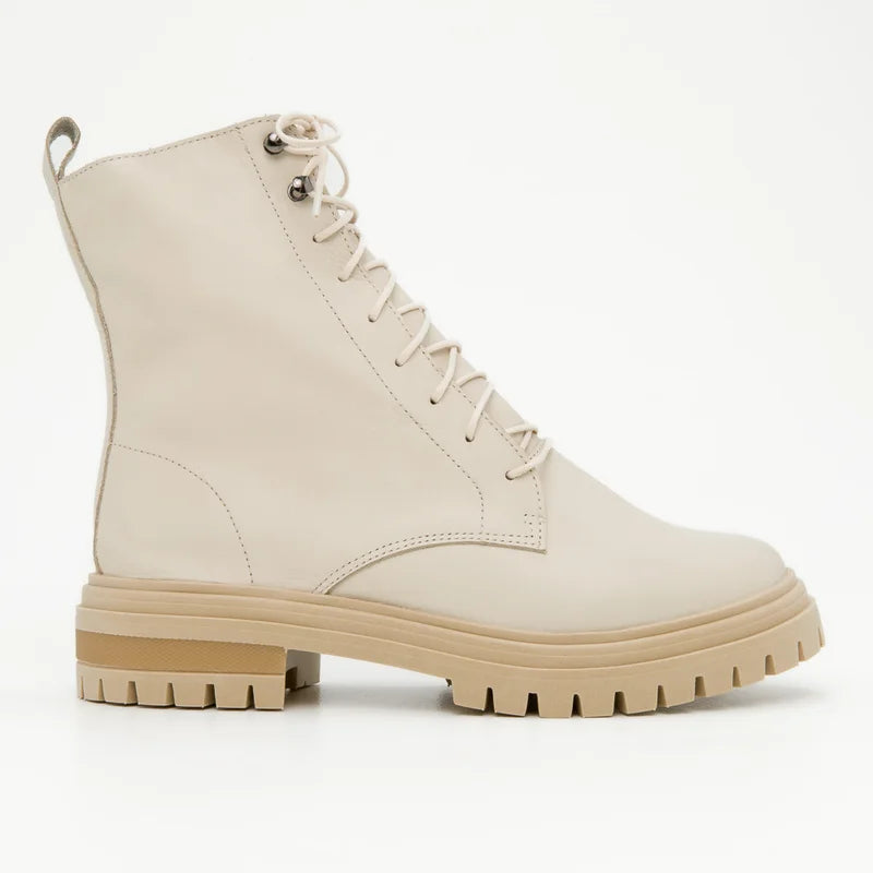 Catarina Combat Boot - Off-White