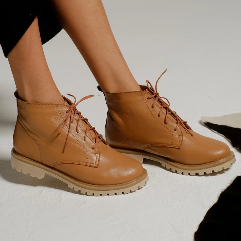Dafne Combat Boot - Caramel