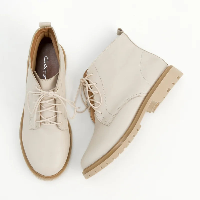 Dafne Combat Boot - Off-White