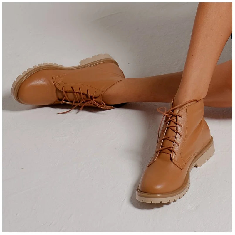 Dafne Combat Boot - Caramel
