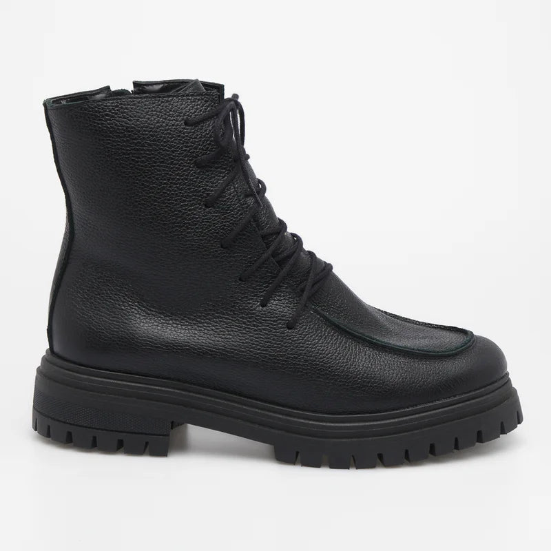 Elise Combat Boot - Black