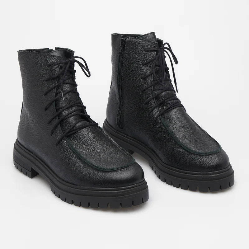 Elise Combat Boot - Black