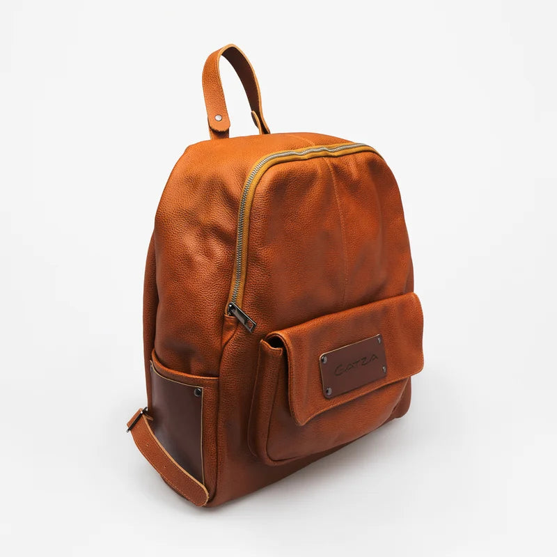 Gatza Leather Backpack - Caramel - M