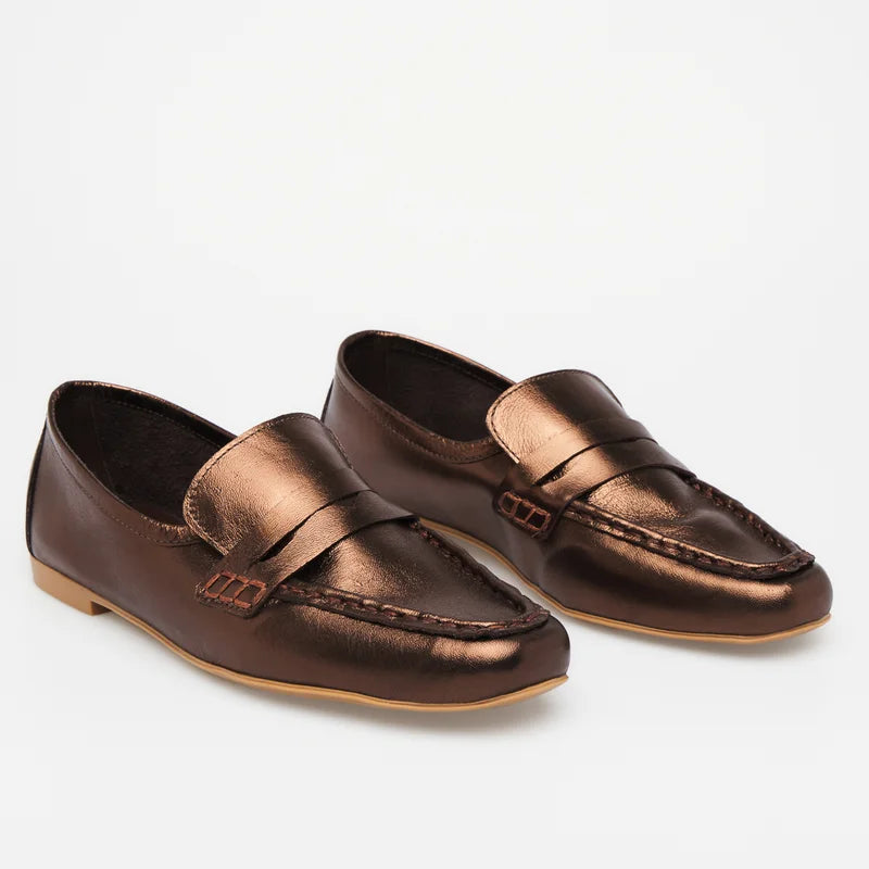 Classic Leather Loafer - Bronze