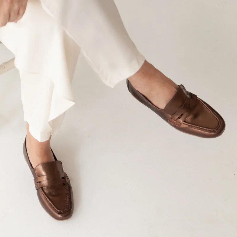 Classic Leather Loafer - Bronze