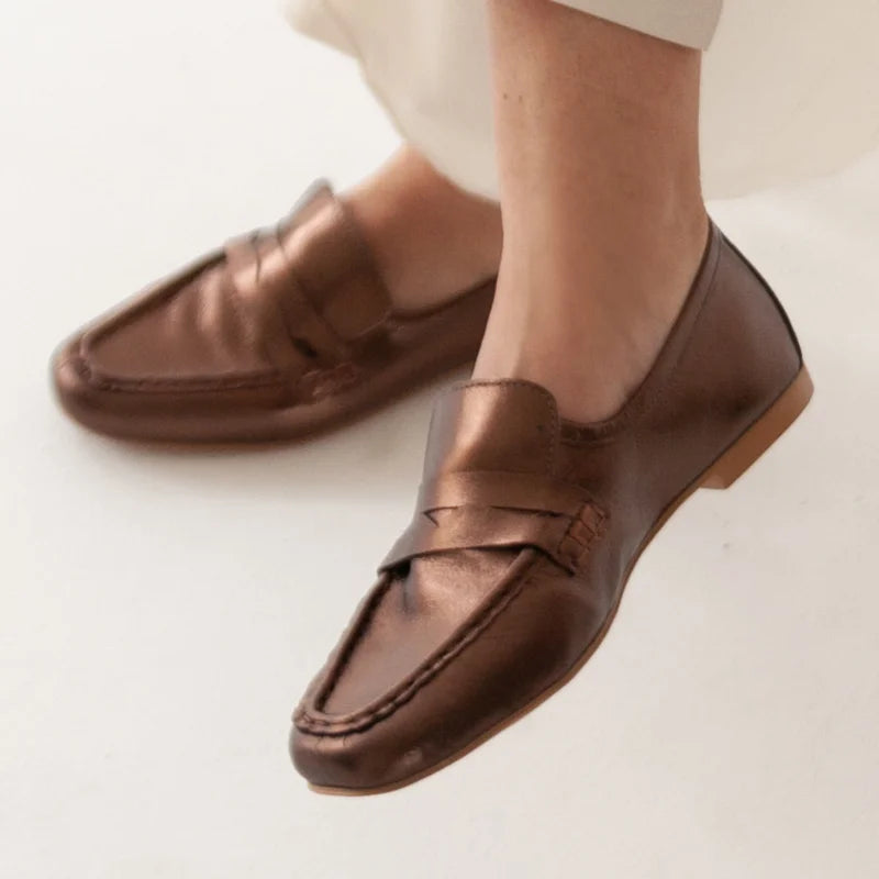 Classic Leather Loafer - Bronze