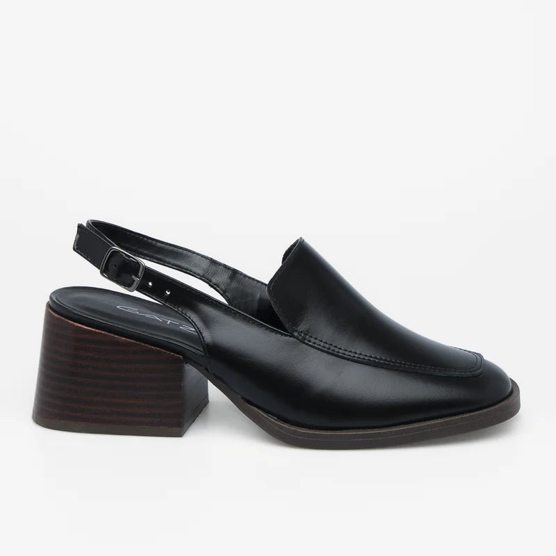 Luana Leather Loafer - Black