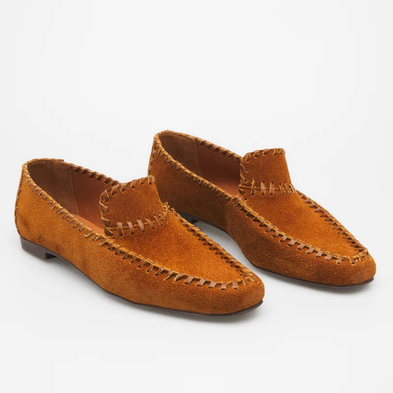 Stitch Loafer - Caramel