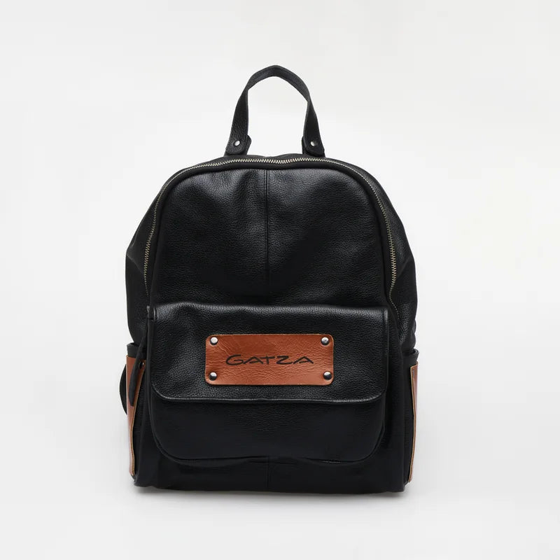 Gatza Leather Backpack - Black - M