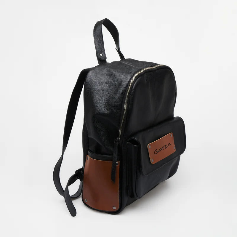 Gatza Leather Backpack - Black - M