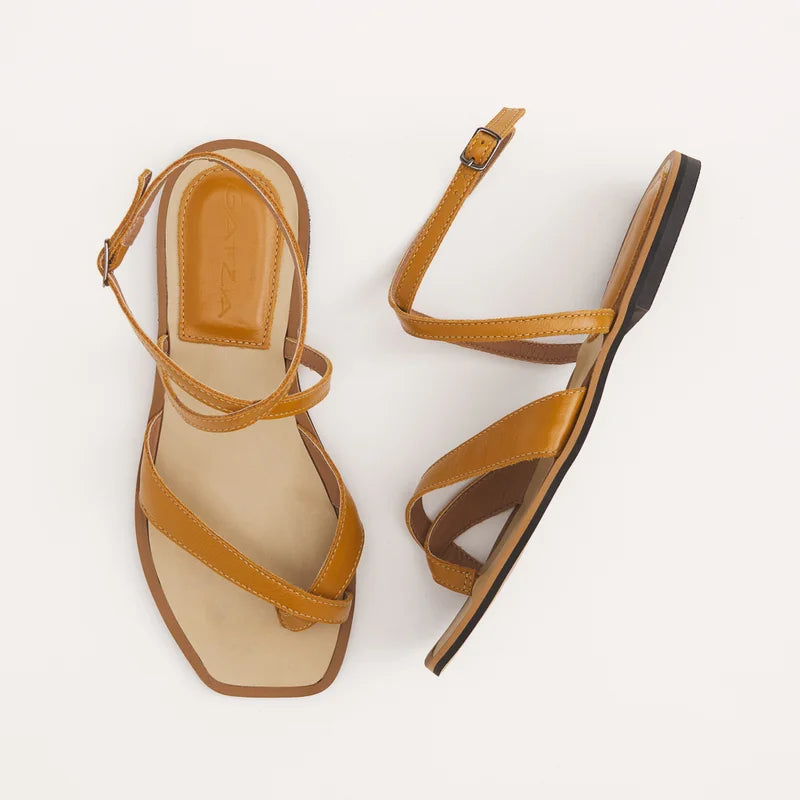Elisa Flat Sandal - Yellow